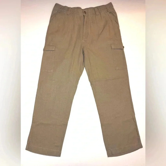Roundtree & Yorke men’s Cargo Linen Pants Size- 38 x 32 - Picture 1 of 8